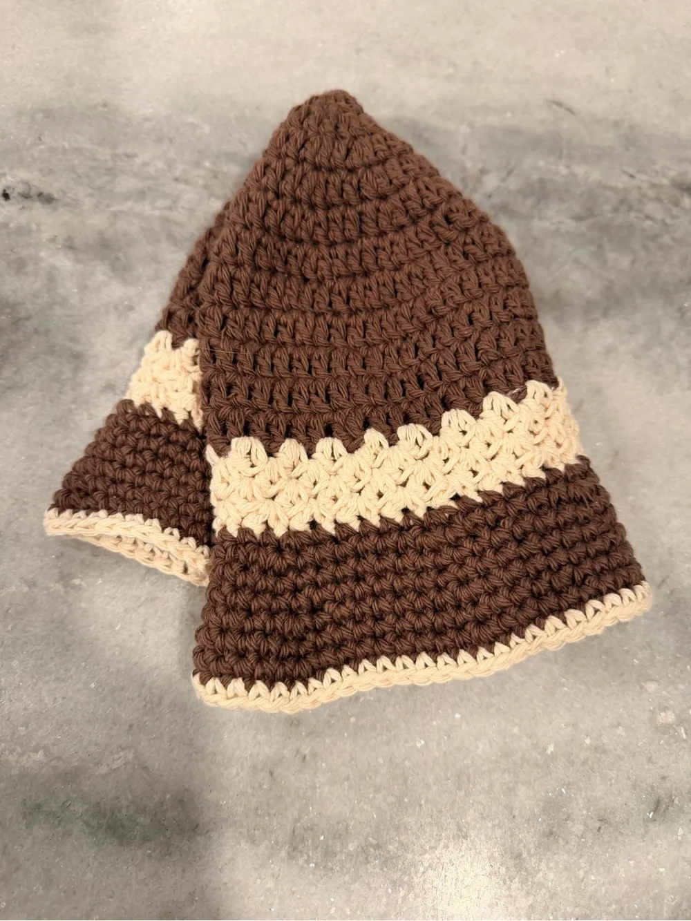 Handmade Crochet Bucket Hat 100% Cotton Lightweight Packable Festival Boho Beach